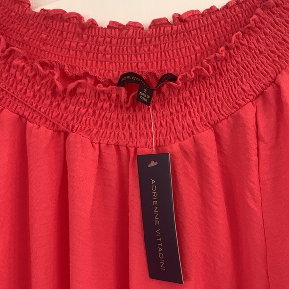NWT Small beautiful silky coral colored off the shoulder blouse! - Picture 7 of 7